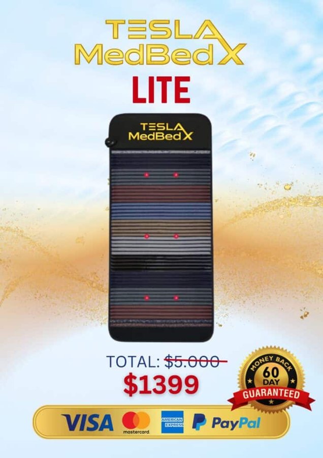 Product packaging of Tesla MedBed – Recovery & Devices